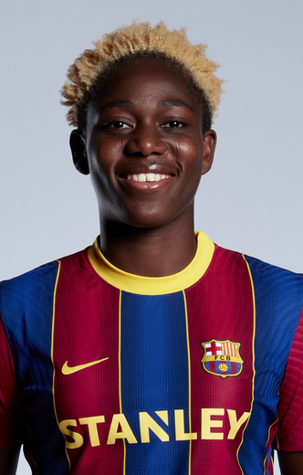 Asisat Oshoala in Barcelona jersey