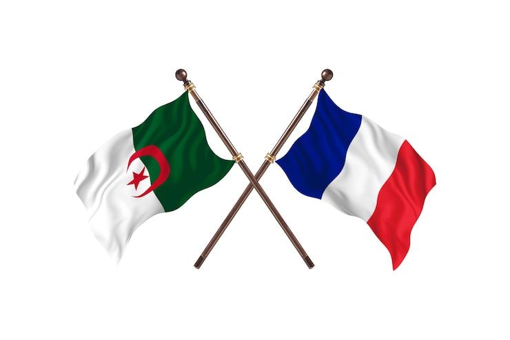 Algeria Flag vs. France Flag