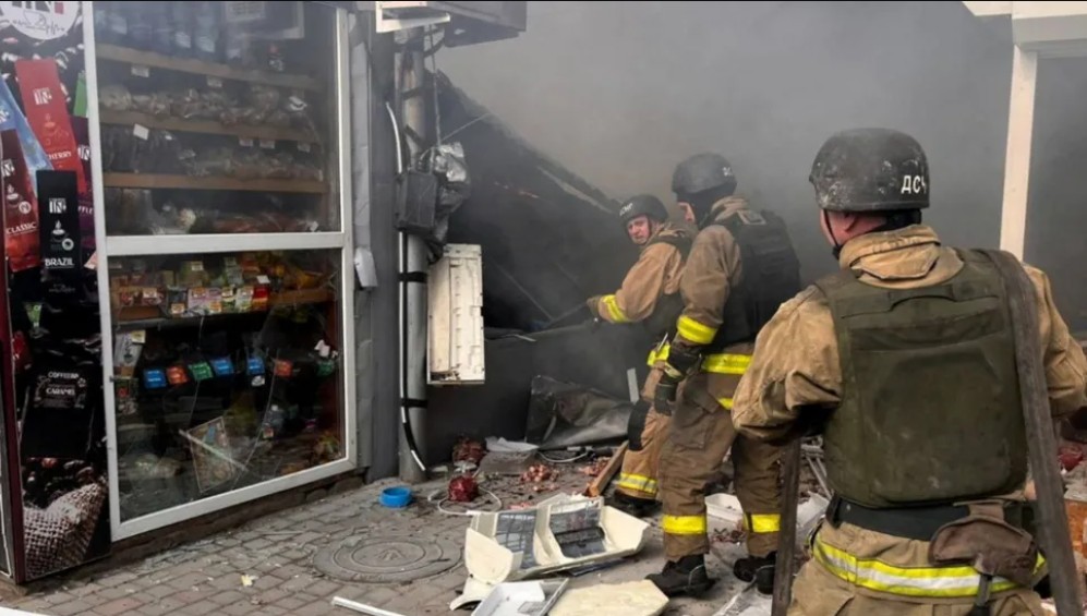 Russian Drone Hits Nikopol Market