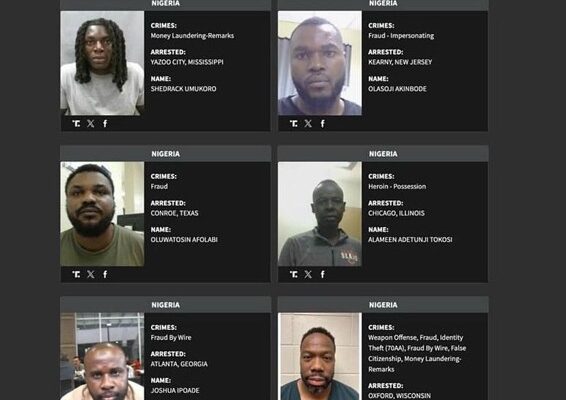 US Releases Names, Photos Of 24 Nigerians Arrested Over Fraud, Other Crimes